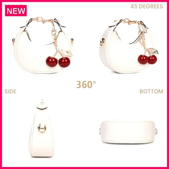 Mini PU Leather Crossbody Bag with Adjustable Strap, Top Handle Purse - Picture 4 of 7